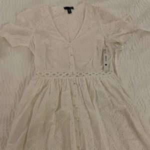 Bloomingdale's - Off White Eyelet Dress